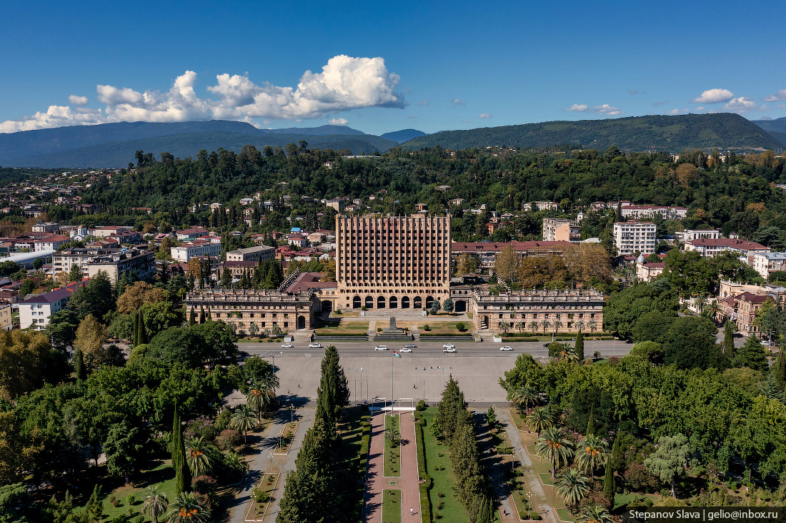 Абхазия — города-курорты с высоты 