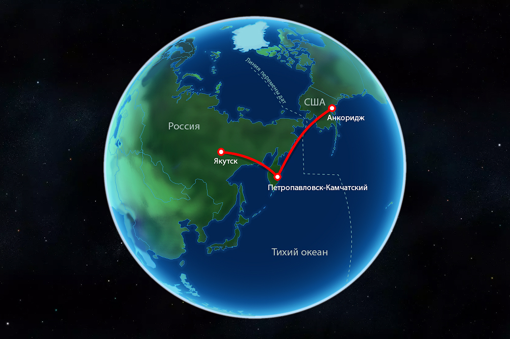 Тихий океан полярные круги. Линия перемены даты в тихом океане. Линия перемены дат на глобусе. Тихий океан. США И Россия на глобусе.