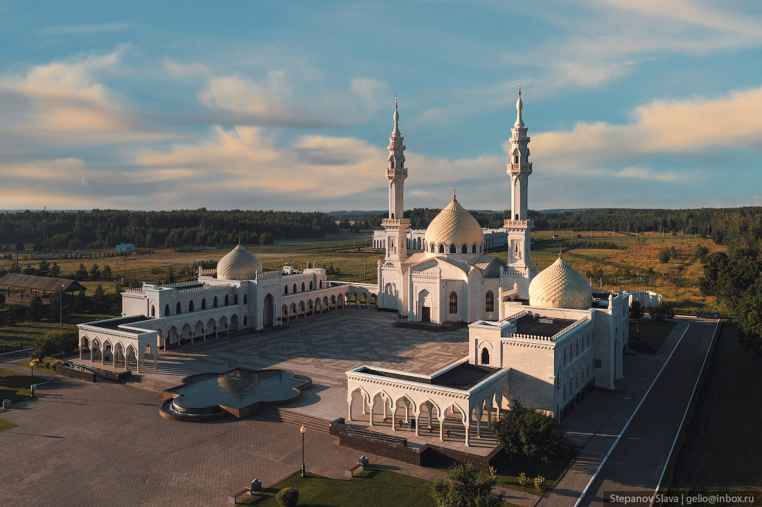белая мечеть, болгар с высоты, татарстан