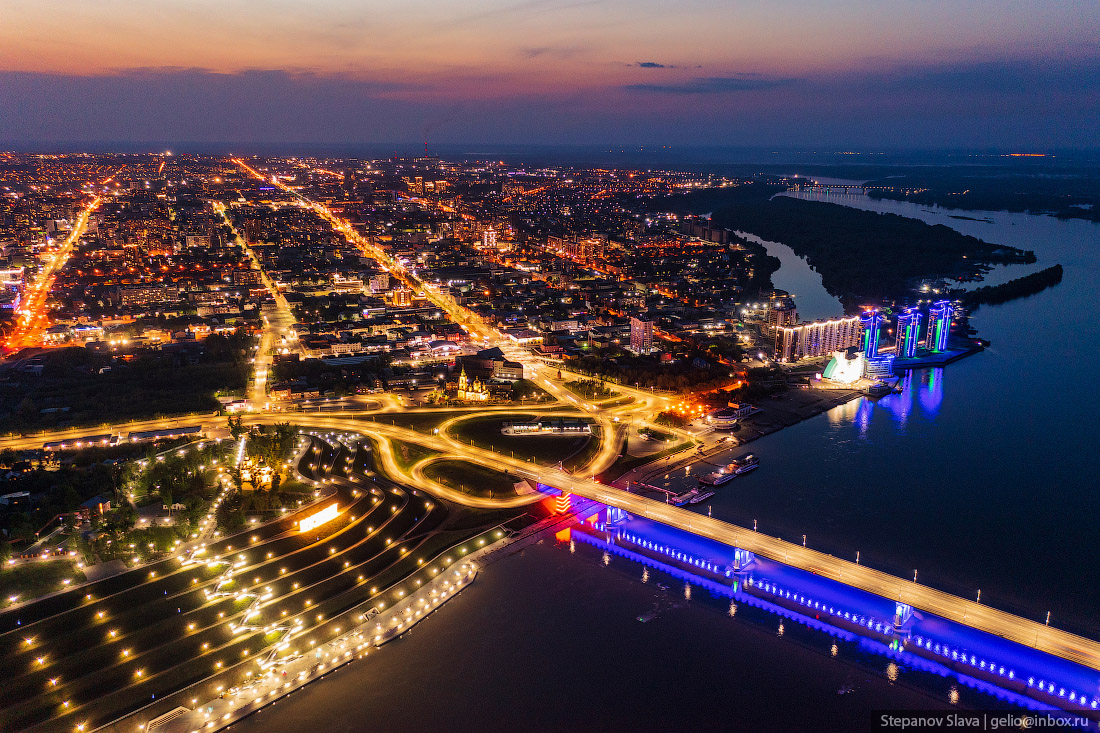 Барнаул с высоты, столица алтайского края