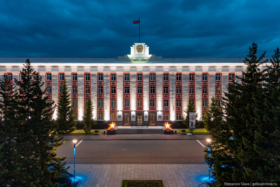 Барнаул с высоты, администрация алтайского края