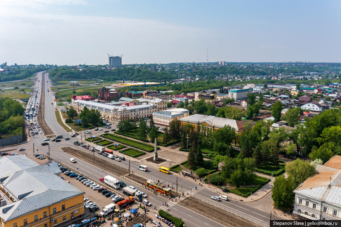 Барнаул с высоты, Демидовская площадь