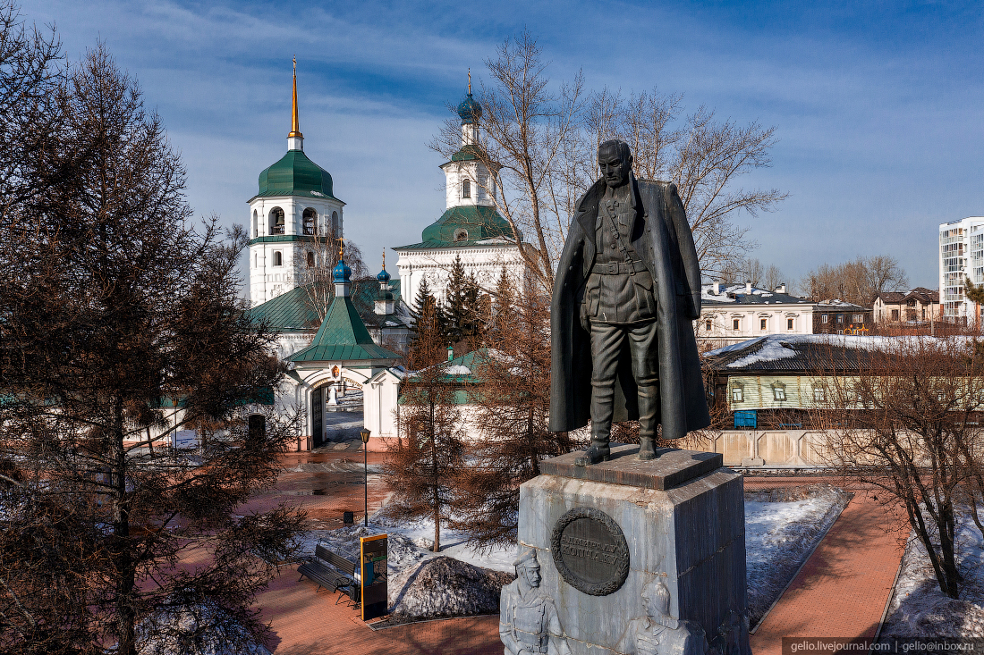 иркутск с высоты, Памятник Александру Колчаку