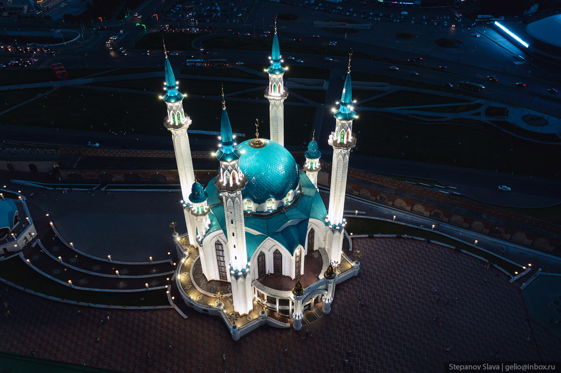 казань с высоты, мечеть, кул шариф