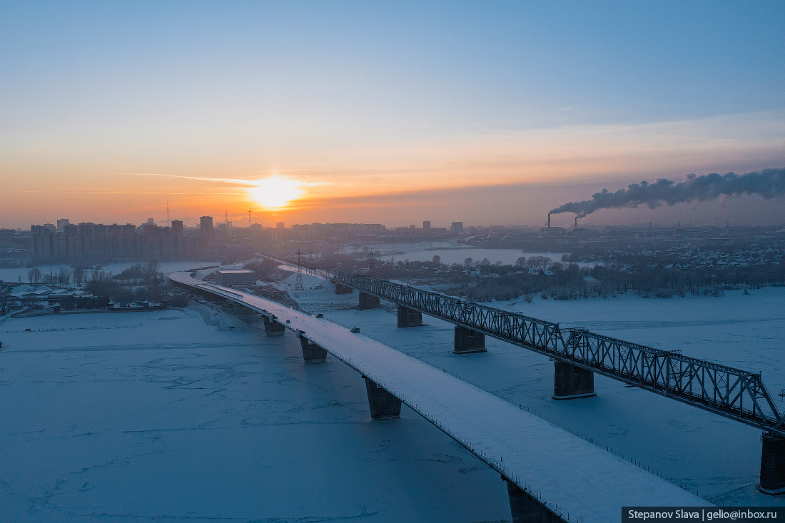 Новосибирск, строительство моста, четвёртый, центральный, обь