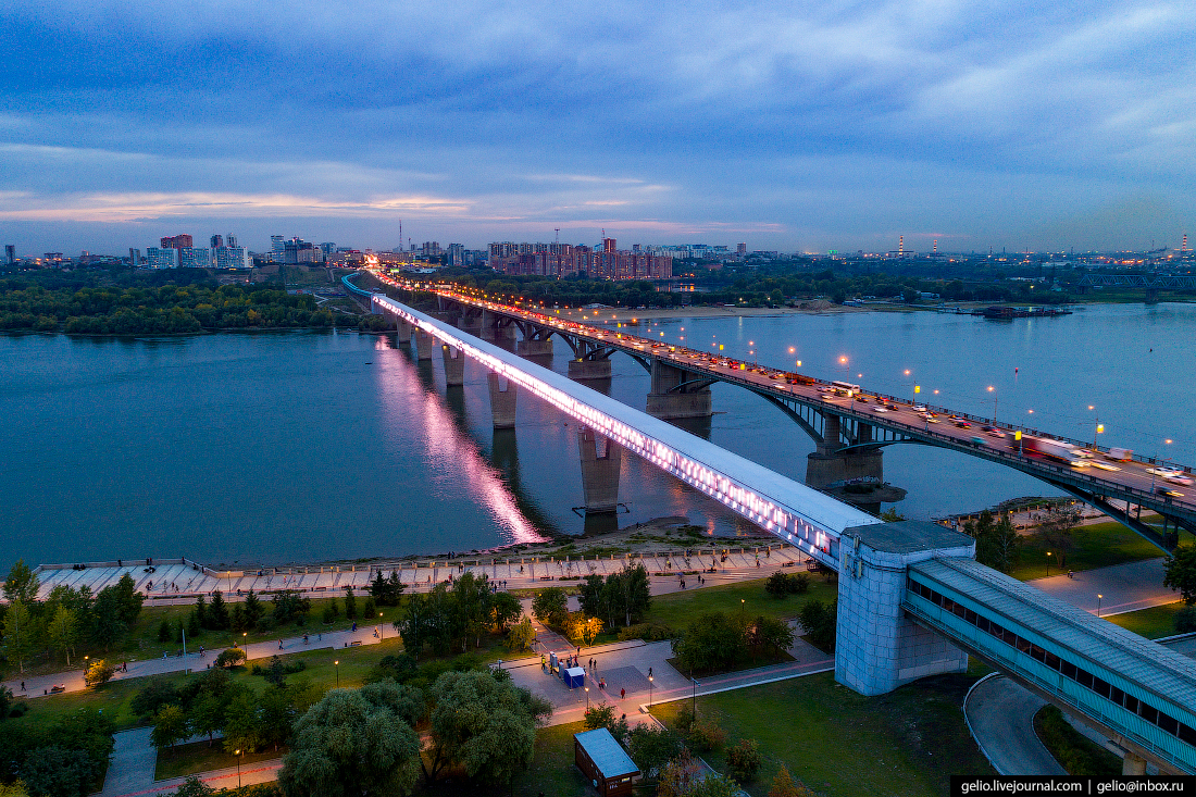 метромост Фотографии Новосибирск с высоты