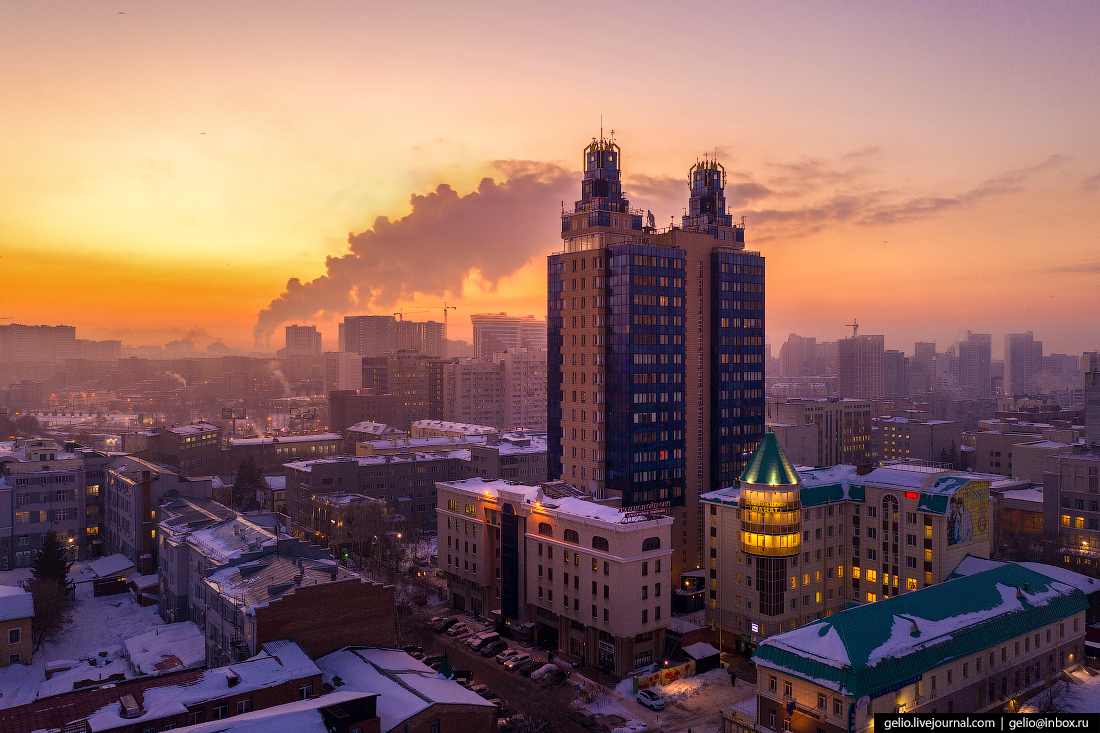 Зимний Новосибирск — заснеженный мегаполис в Сибири (81 фото)