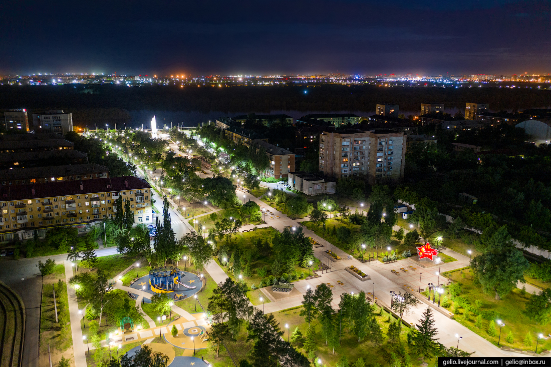 Фото Омска с высоты Бульвар Победы