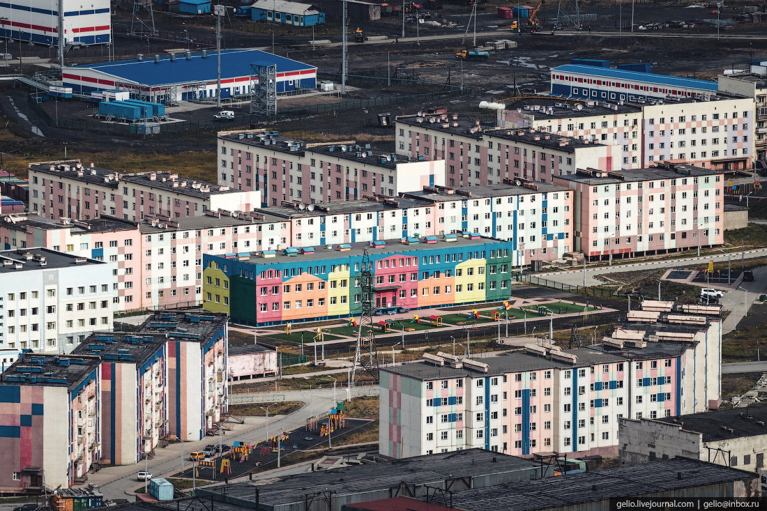 Певек с высоты — самый северный город России 