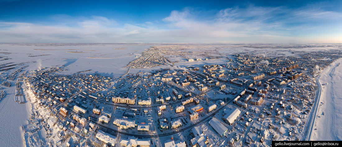 Салехард с высоты: город на полярном круге 