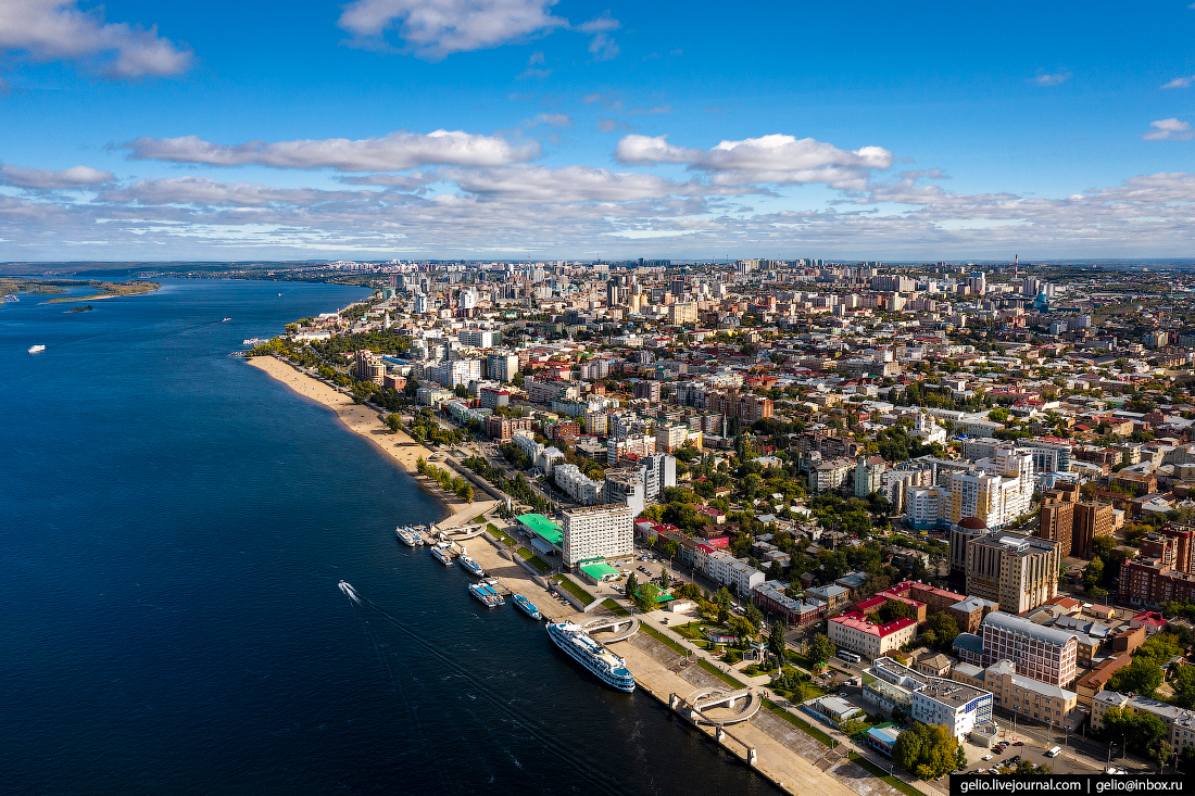 Фото Самары с высоты Волга