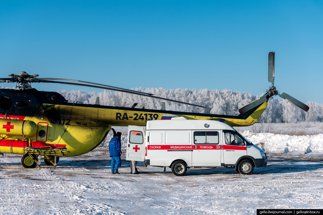 Санитарная авиация Новосибирская область вертолёт ми-8