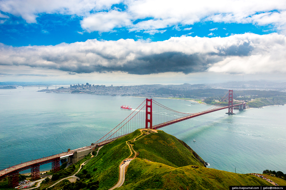 San. Сан Франциско. Сан-Франциско достопримечательности. Мост «золотые ворота», Калифорния, с дороги. Сан-Франциско: путеводитель.