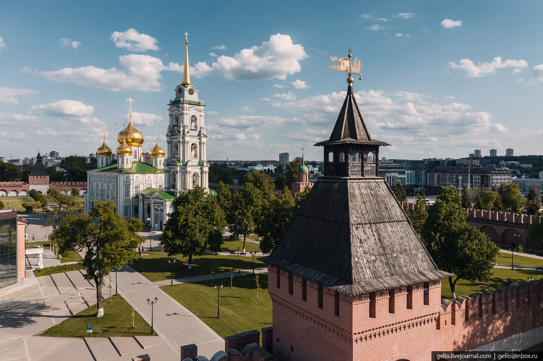 тула с высоты, тульский кремль
