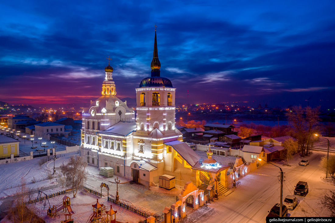 Свято-Одигитриевский собор, Улан-Удэ с высоты