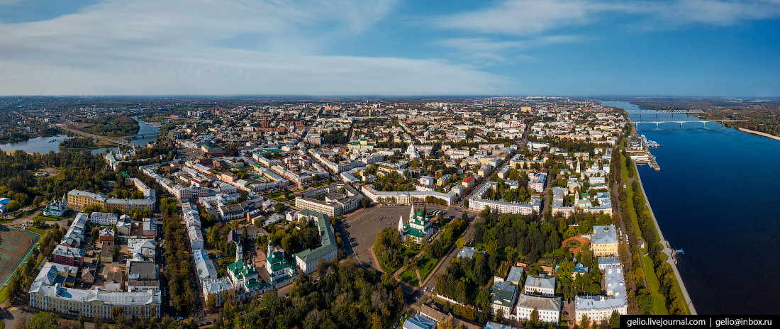Ярославль с высоты Советская площадь