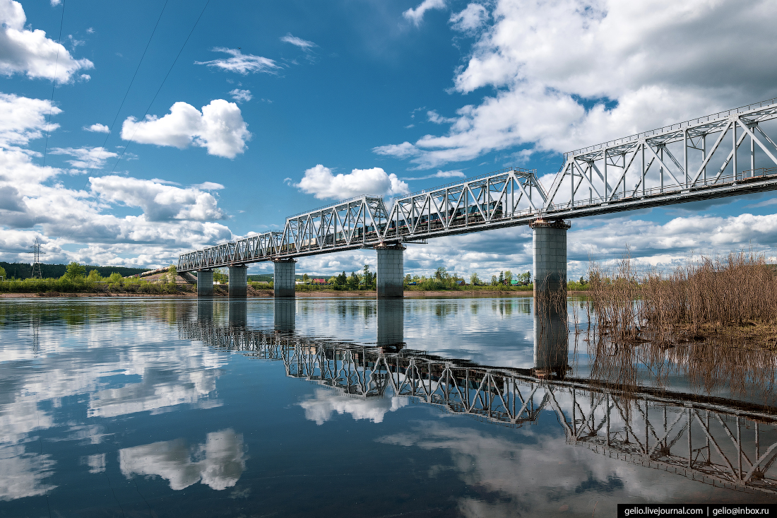Железные дороги Якутии мост река Алдан